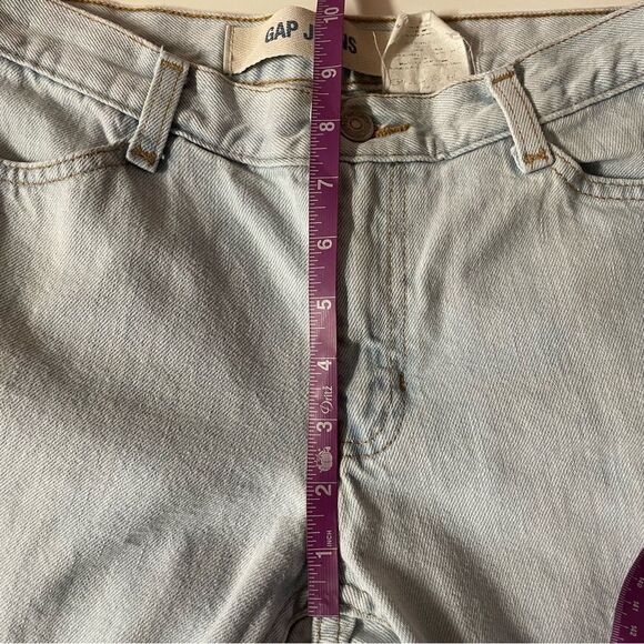 Vintage Y2K Gap Low Rise Light Wash Blue Wide Hemmed Flared Jean 28" Waist GUC - Picture 6 of 15
